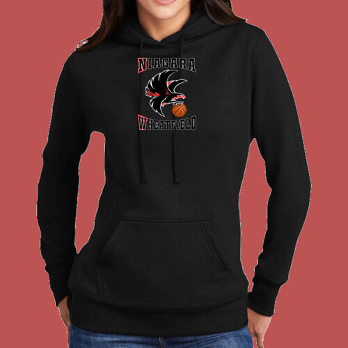 NW Basketball w/ Player Name - Ladies Core Fleece Pullover Hooded Sweatshirt Thumbnail